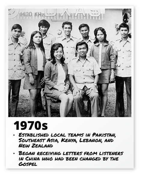 1970s — Teams in Pakistan, Southeast Asia, Kenya, Lebanon, New Zealand